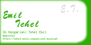 emil tehel business card